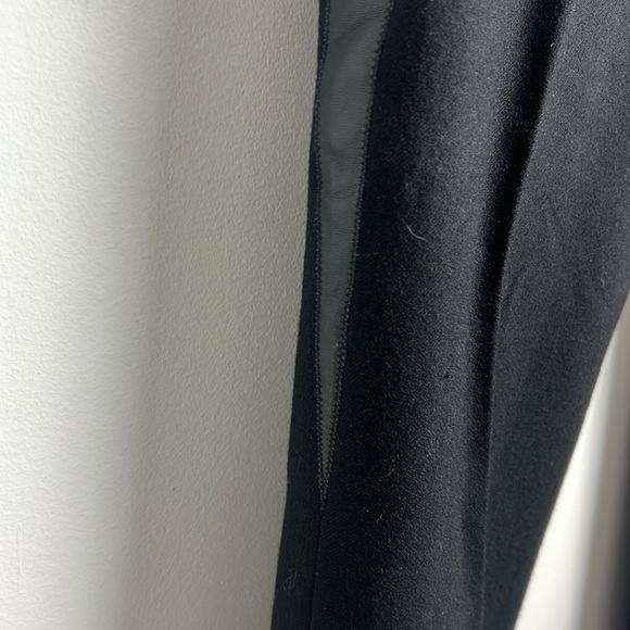 Elie Tahari Women's Size 6 Black Wool Blend Faux Leather Seams Classic Chic - Picture 7 of 15